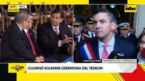 Video: Esto dijo Santiago Peña al término del tedeum en la Catedral de Asunción  - ABC Noticias - ABC Color