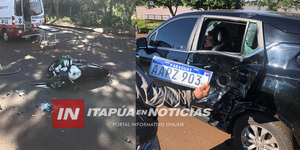 MOTOCICLISTA SUFRIÓ FRACTURAS TRAS COLISIÓN EN ENCARNACIÓN - Itapúa Noticias