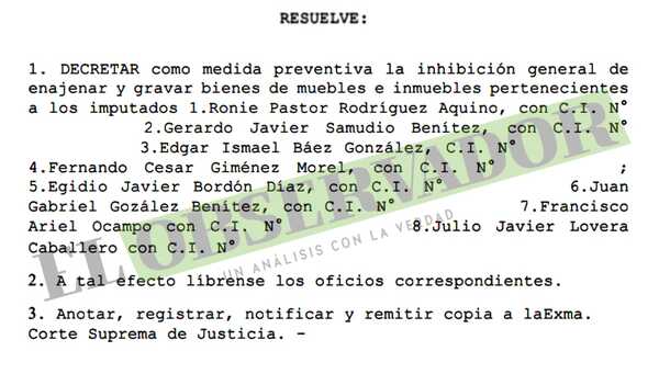 Resguardan patrimonio de imputados por multimillonario robo de cables de la ANDE