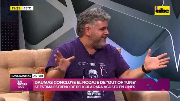 Video: Raúl Daumas concluye el rodaje de la película “Out of Tune” - Ensiestados - ABC Color
