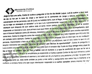 Imputados por tráfico de drogas hablan de regalo para un senador a quien identifican como “Líder”