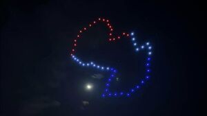 Confusa imagen en espectacular show de luces con drones