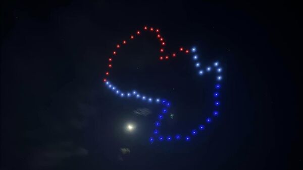 Confusa imagen en espectacular show de luces con drones
