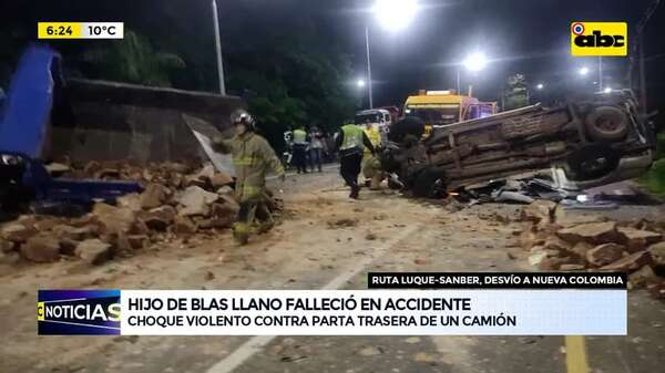 Video: Hijo de Blas Llano falleció en accidente  - ABC Noticias - ABC Color