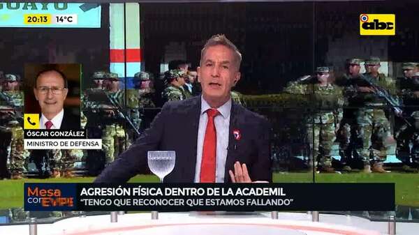 Cadete golpeado en Academil: ‘’tengo que reconocer, que estamos fallando’', dice ministro de Defensa - Mesa de Periodistas - ABC Color