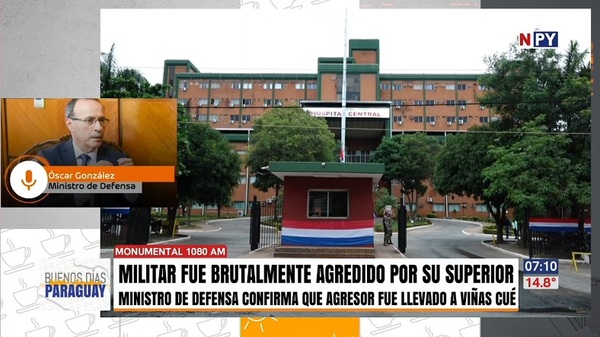 Agresor del cadete ya fue derivado a Viñas Cué - Noticias Paraguay