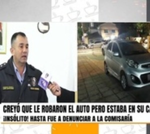 Creyó que le robaron su auto pero se olvidó que lo dejó en su casa - Paraguay.com