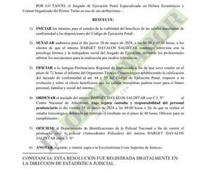 Convocan a condenado “DJ Meta” para estudio de solicitud de salidas transitorias