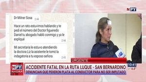 Caso hijo de Llano: Abogado del conductor imputado denuncia pedido de coima - Noticias Paraguay