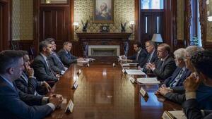 Santiago Peña se reúne con consejeros de seguridad de Joe Biden en la Casa Blanca