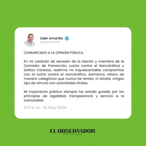 Líder Amarilla busca desmarcarse de vínculos con imputados por tráfico de drogas