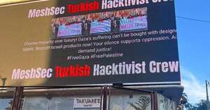 Diario HOY | Hacktivistas pro Palestina dejan mensajes en carteles publicitarios en Asunción