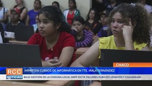 Imparten cursos de informática del SNPP en instituciones educativas de Tte. Irala Fernández