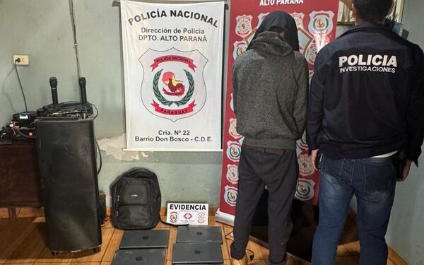 Recuperan notebooks y equipo robados de escuela