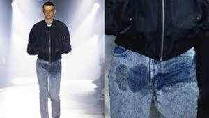 ¡Nde tavy! Se viene la moda del jeans manchado de pipí ¿te animás a usar?