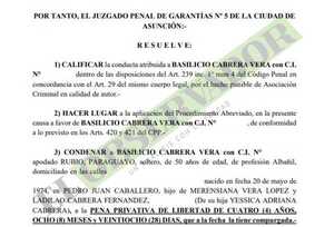 Suegro de Faustino Ramón Aguayo es condenado en proceso abreviado y queda libre por compurgamiento de pena