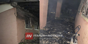 REPORTAN INCENDIO Y HURTO DE OBJETOS EN VIVIENDA DE SAN RAFAEL DEL PNÁ. - Itapúa Noticias