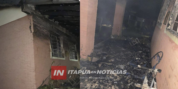 REPORTAN INCENDIO Y HURTO DE OBJETOS EN VIVIENDA DE SAN RAFAEL DEL PNÁ. - Itapúa Noticias