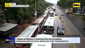 Líneas internas despliegan sus buses y piden garantías para operar durante paro  - ABC Noticias - ABC Color