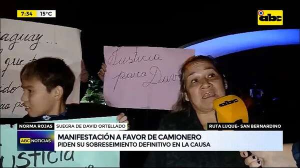 Caso hijo de Llano: manifestación a favor de camionero - ABC Noticias - ABC Color