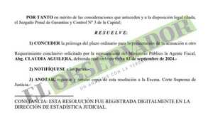 Conceden prórroga para investigar feminicidio de Laura Susana Giménez