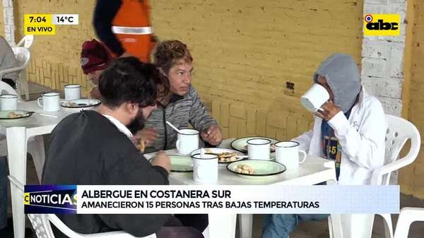 Costanera Sur: amanecieron 15 personas en albergue tras baja temperatura - ABC Noticias - ABC Color