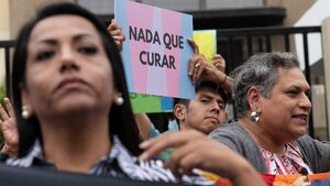 Cientos de personas protestan contra el decreto que considera el "transexualismo" una enfermedad en Perú