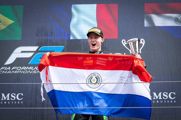 ¡Orgullo nacional! El paraguayo Joshua Duerksen logró su primer podio en Fórmula 2 - Unicanal
