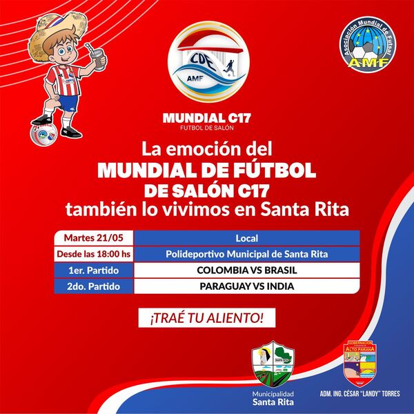Arranca este lunes en Alto Paraná el mundial C17 de futbol de salón - ADN Digital