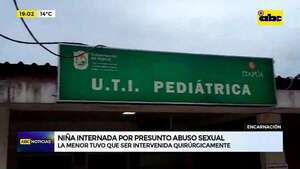 Video: niña internada en estado grave tras presunto abuso sexual - ABC Noticias - ABC Color