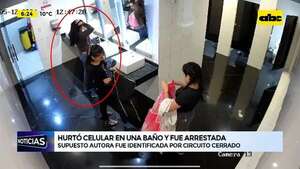 Video: Hurtó celular en un shopping y fue arrestada  - ABC Noticias - ABC Color