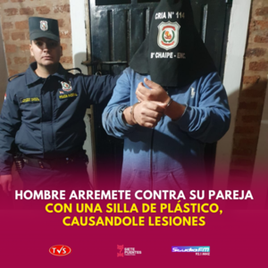 BARRIO CHAIPE: HOMBRE UTILIZA UNA SILLA DE PLÁSTICO PARA AGREDIR A SU PAREJA. - TVS