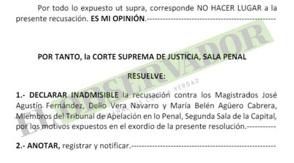 Sala Penal ratifica a camaristas en caso conocido como “megaevasión”