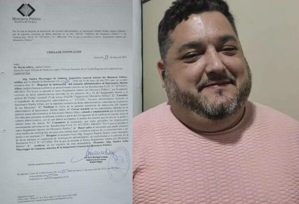 MÉDICO FORENSE FUE SUMARIADO POR REVELAR CARENCIA