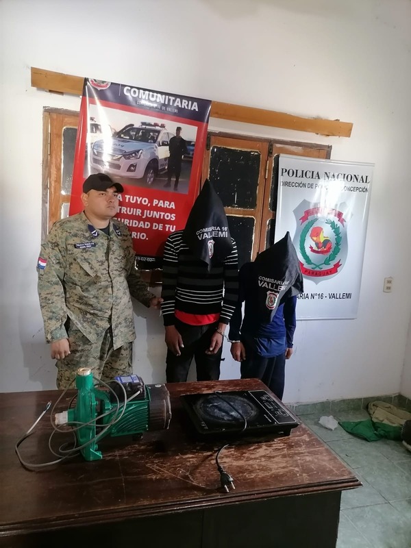 Aprehensión por Hurto Agravado: Dos Sospechosos Detenidos y Objetos Recuperados en Vallemí