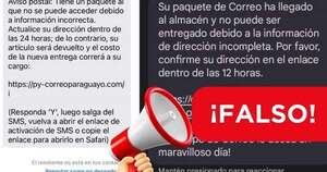 Diario HOY | Correos Paraguayos alerta sobre envío de SMS fraudulentos para robar datos