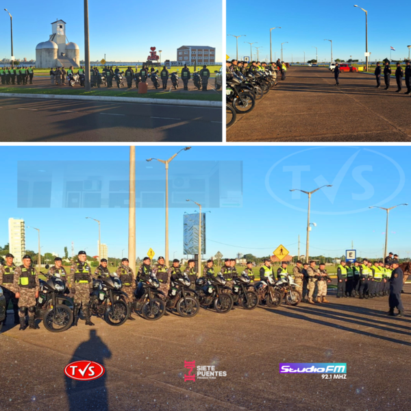 OPERATIVO ITAPÚA SEGURO 2024: POLICÍA NACIONAL REALIZA FORMACIÓN Y DISTRIBUCIÓN DE PERSONAL POLICIAL POR LAS CALLES DE ENCARNACIÓN Y ALREDEDORES - TVS