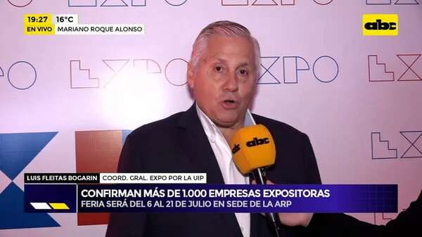 Expo Mariano Roque Alonso: feria será del 6 al 21 de julio en sede de la ARP - Mundo empresarial - ABC Color