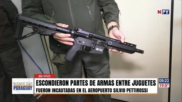 Hallaron partes de armas de fuego escondidas entre juguetes - Noticias Paraguay