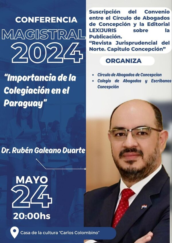 Preparan conferencia magistral sobre “Colegiación en Paraguay” - Judiciales.net
