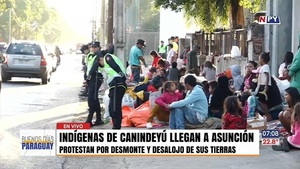 Indígenas de Canindeyú protestan desmonte y desalojo de sus tierras - Noticias Paraguay