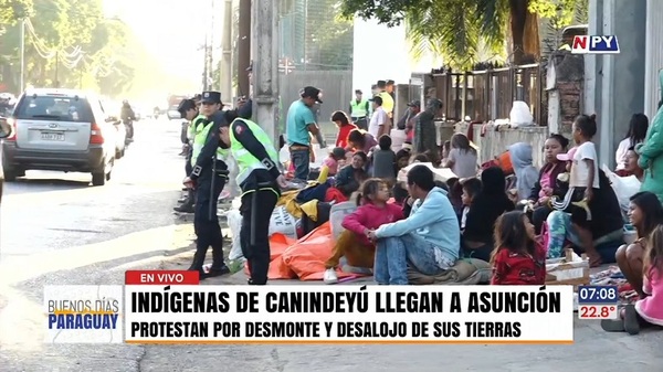 Indígenas de Canindeyú protestan desmonte y desalojo de sus tierras - Noticias Paraguay