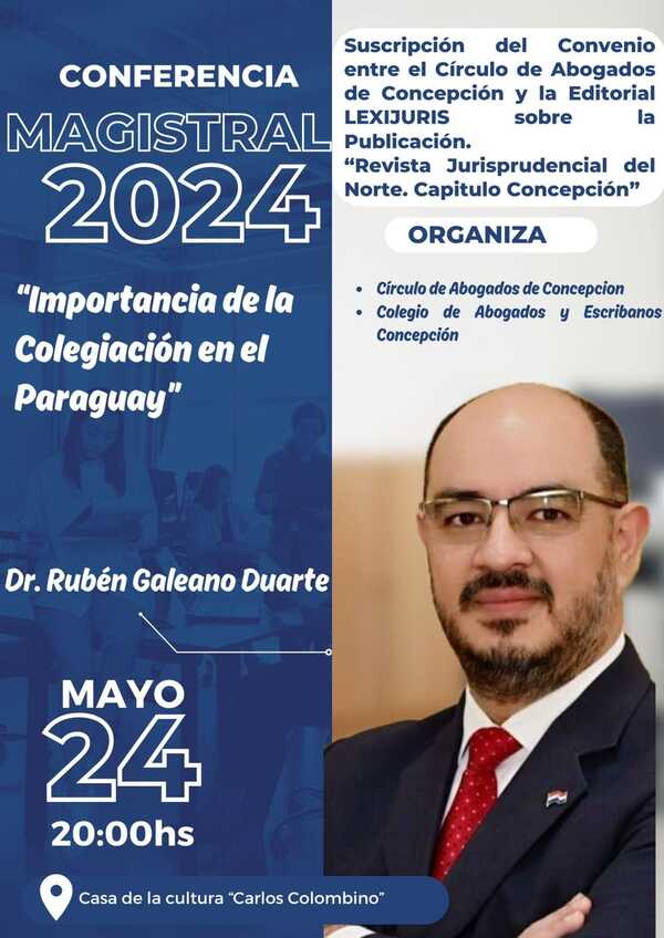 Charla magistral enfocará sobre la importancia de la colegiación