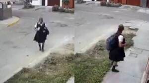 ¡Chake pea! Arriero se disfraza de colegiala y sale a merodear por escuelas; padres lo denunciaron