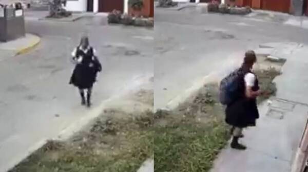 ¡Chake pea! Arriero se disfraza de colegiala y sale a merodear por escuelas; padres lo denunciaron