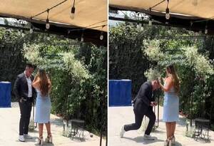 [VIDEO] Le estaba pidiendo casorio a su “amorsi” y pasó algo: ¿será un mensaje?