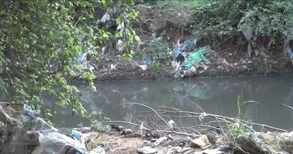 La Nación / Vecinos de Zárate Isla denuncian peligro de arroyo saturado de basura