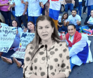 MINISTRA NI SALIÓ A MIRAR LA PROTESTA DE ENFERMEROS