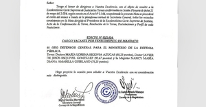  Consejo remite a la Corte terna de candidatos para el cargo de Defensor General
