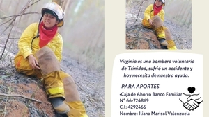 Bombera Voluntaria necesita ayuda tras grave accidente en Trinidad